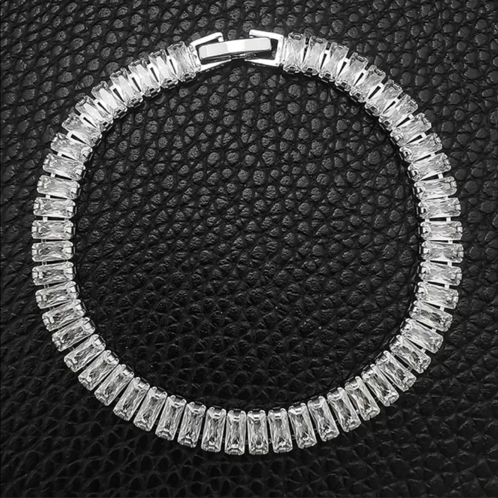 7” NEW 925 STERLING SILVER CUT DIAMOND BRACELET, NICE BRACELET, CUTE BRACELET
